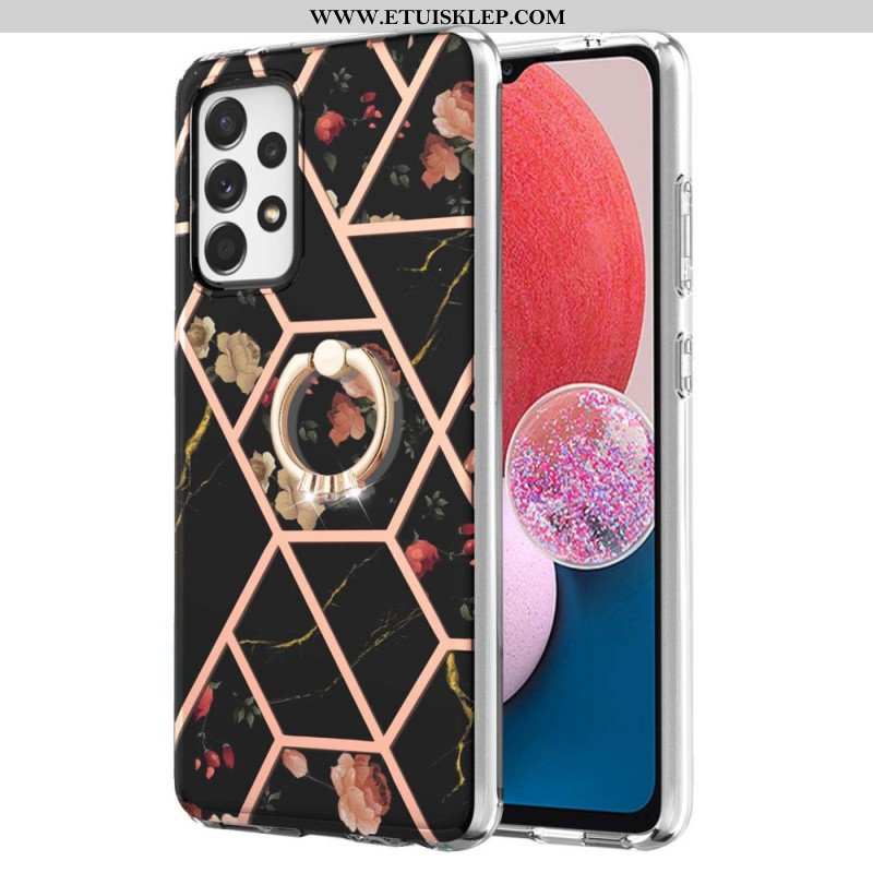 Etui do Samsung Galaxy A13 Kwiaty Wspornika Pierścieniowego